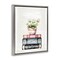 Stupell Industries Floral Stacks with Vintage Books Floating Frame, design by Kim Allen